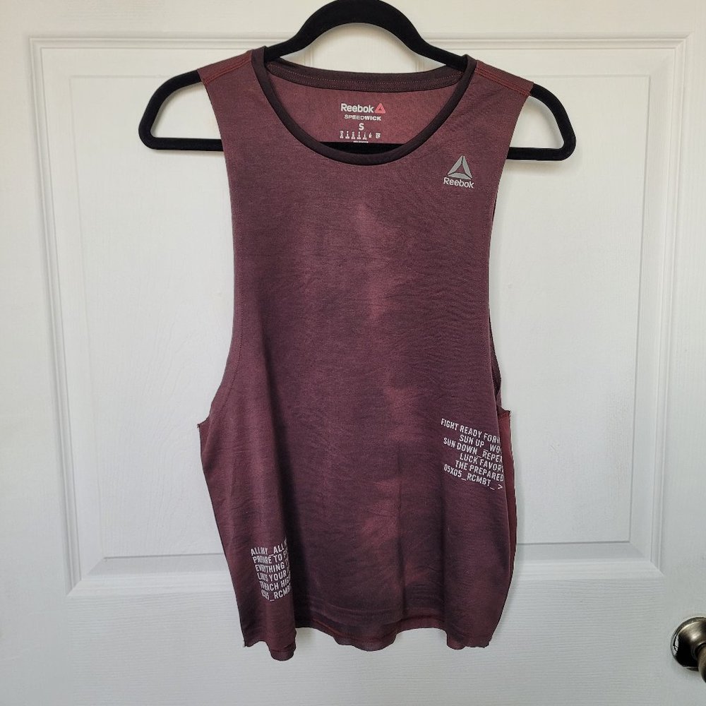 Reebok Combat UFC Women's Burnt Sienna Speedwick Spray Dye Tank Top